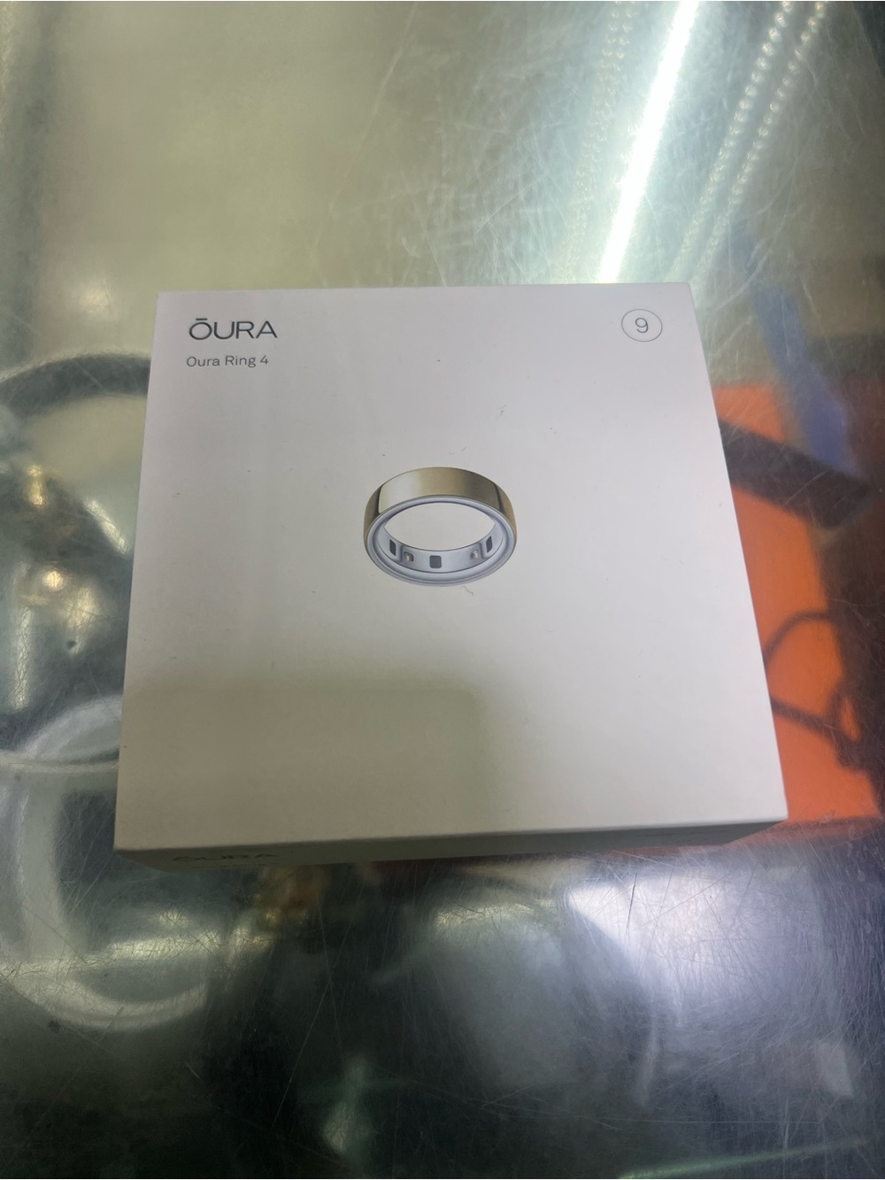 Oura Ring 4 Box - Silver/Gold Ring Size 9